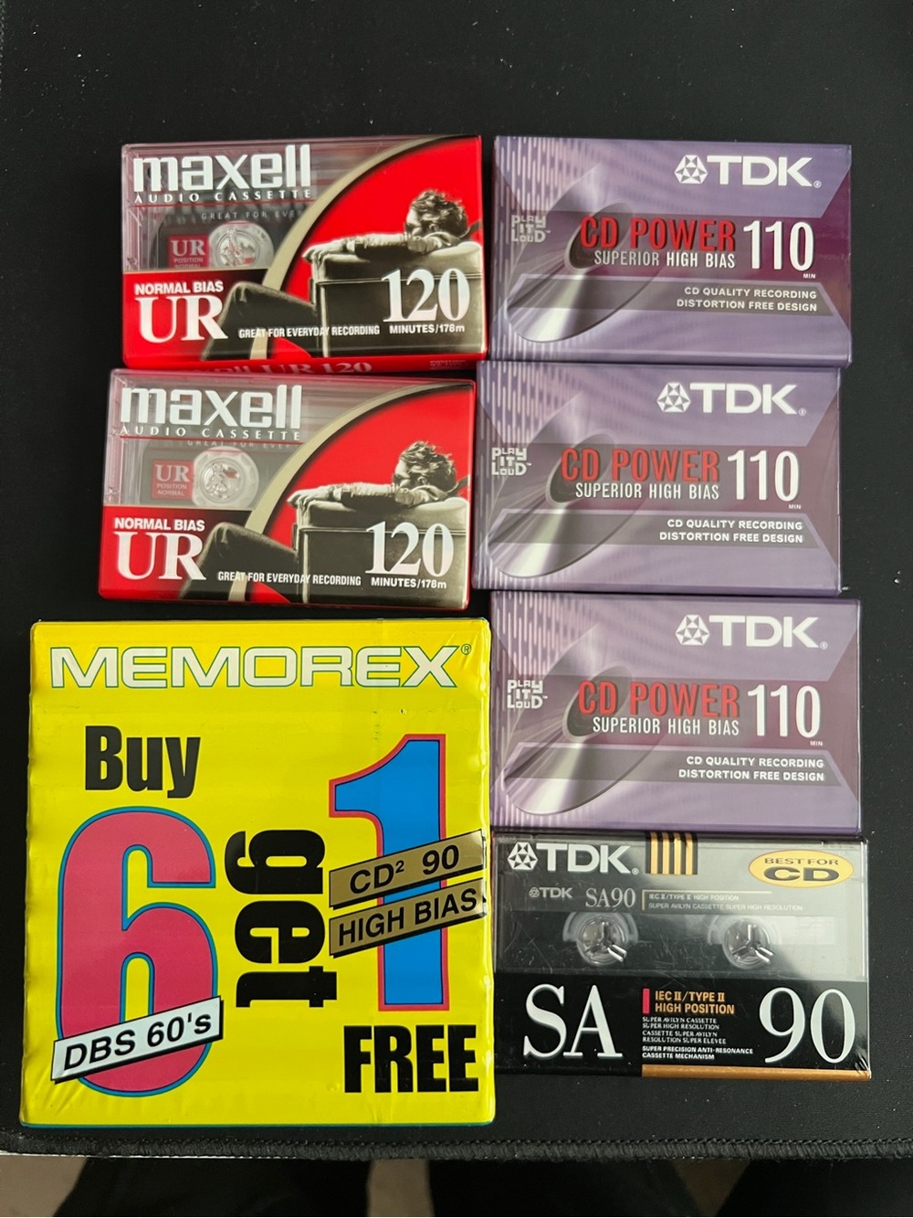 Maxell & TDK Cassette Tape/CD Lot - Memorex, Maxwell, TDK
